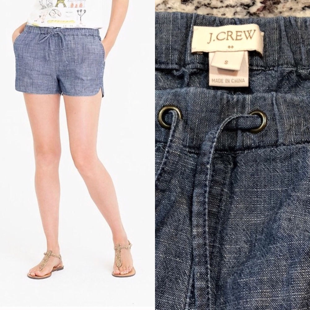 J. Crew Factory Chambray Denim Shorts